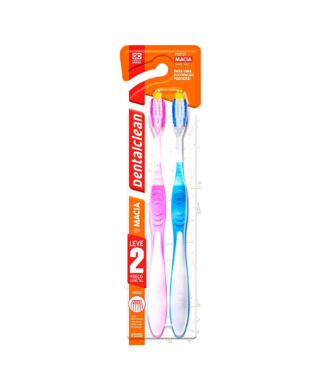 imagem do produto Escova dentalclean perfect macia leve 2 pague 1 - DENTALCLEAN