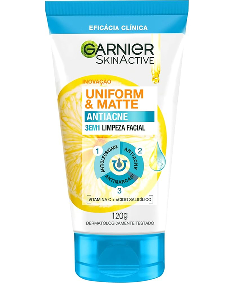 imagem do produto Esfoliante actine uniform & matte 3 em 1 120g  - GARNIER