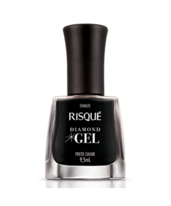 imagem de Esmalte risque diamond gel preto caviar 9,5ml - SAVOY INDUSTRIA DE COSM?TICOS S.A