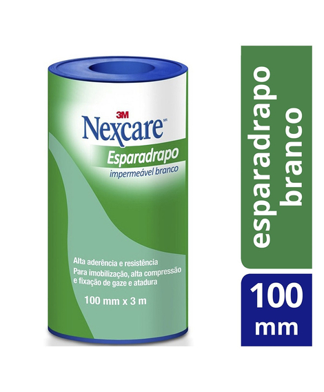 imagem do produto Esparadrapo Nexcare Impermeavel Branco 100mm X 3m - 3M