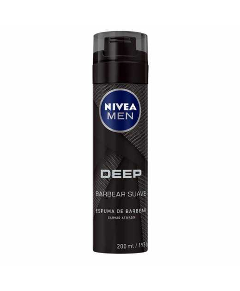 imagem do produto Espuma de barbear nivea men deep carvao ativado 200ml - NIVEA