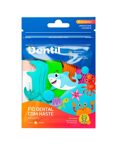 imagem de Fio dental dentil infantil com haste 20 unidades - DENTIL