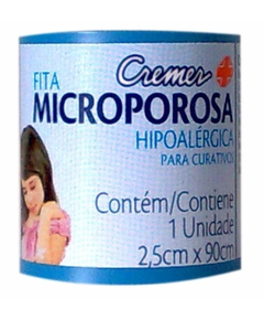 imagem de Fita cremer microporosa branca 2.5cm x 90cm - CREMER