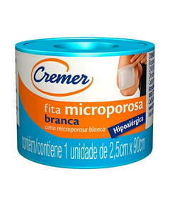 imagem de Fita cremer microporosa branca 2.5cm x 90cm. - CREMER