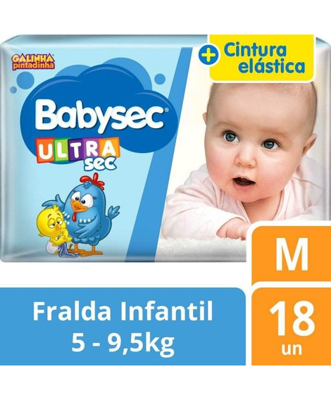 imagem do produto Fralda babysec jumbinho m 18 unidades - SOFTYS