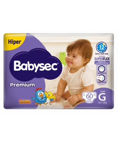 imagem de Fralda babysec premium hiper g 60 unidades - SOFTYS