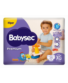 imagem de Fralda babysec premium hiper xg 56 unidades - SOFTYS