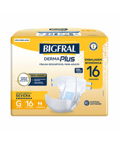 imagem de Fralda bigfral derma plus g 16 unidades - ONTEX