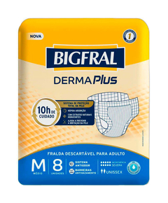 imagem de Fralda bigfral derma plus m 8 unidades - ONTEX