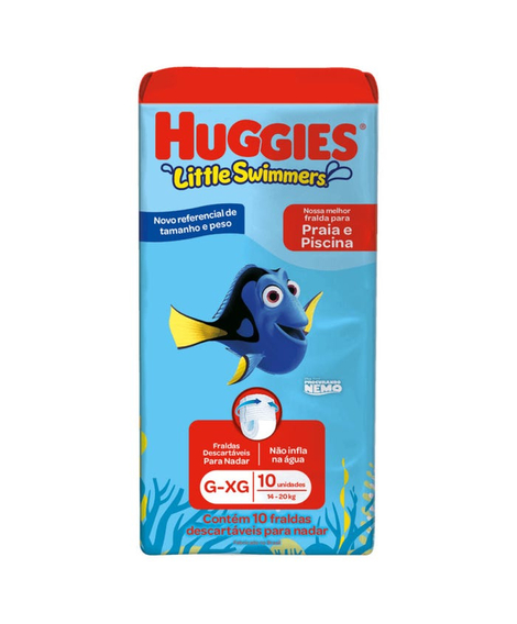 imagem do produto Fralda huggies little swimmers g-xg 10 unidades - KIMBERLY-CLARK