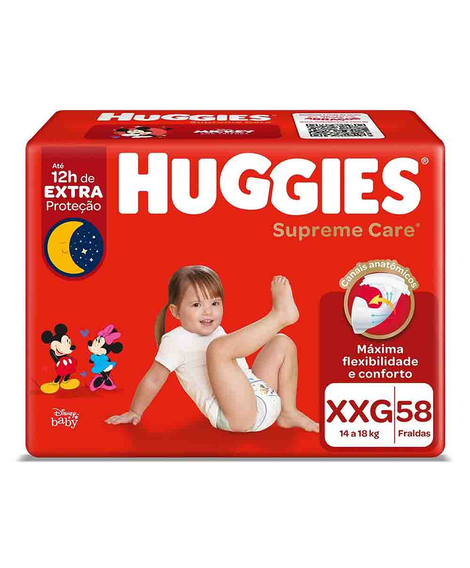 imagem do produto Fralda huggies supreme care hiper xxg 58 unidades - KIMBERLY-CLARK