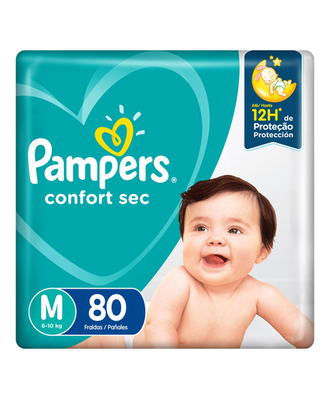 imagem do produto Fralda pampers confort sec giga m 80 unidades - PROCTER E GAMBLE