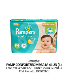 imagem de Fralda pampers confort sec mega m 44 unidades - PROCTER E GAMBLE