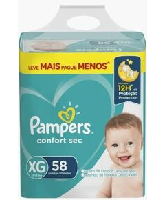 imagem de Fralda pampers confort sec super xg leve+pg- 58 unidades - PROCTER E GAMBLE