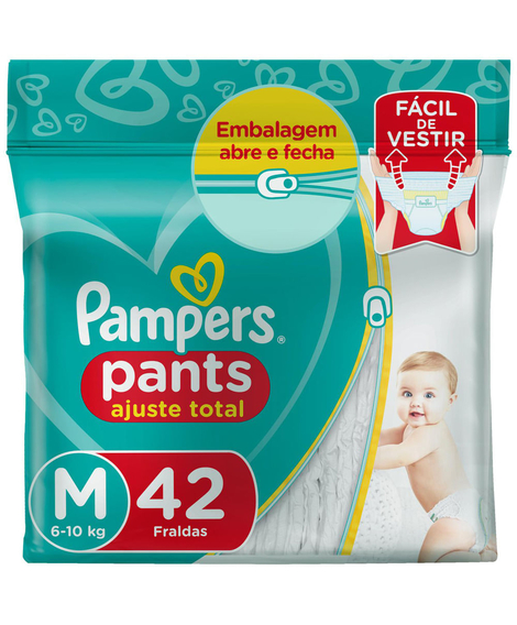 imagem do produto Fralda pampers pants ajuste total m 42 unidades - PROCTER E GAMBLE
