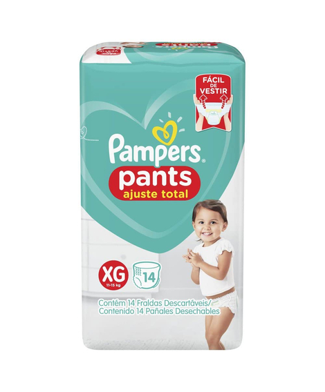 imagem do produto Fralda pampers pants ajuste total xg 14 unidades - PROCTER E GAMBLE