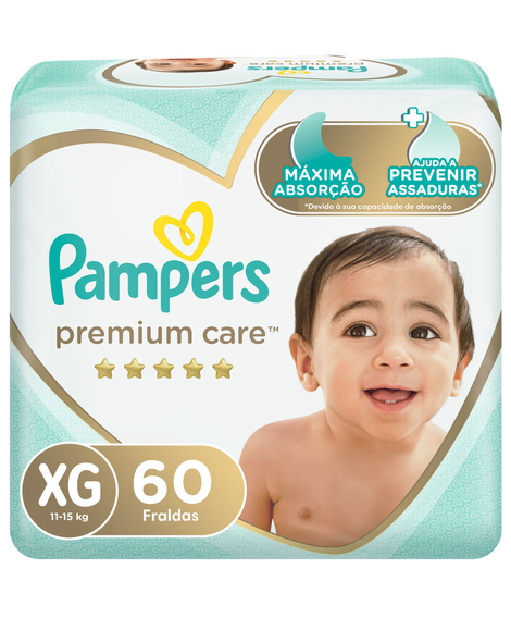 imagem do produto Fralda pampers premium care jumbo xg 60 unidades  - PROCTER E GAMBLE