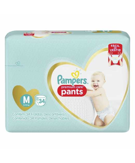 imagem do produto Fralda Pampers Premium Care Pants M 34 Unidades - PROCTER & GAMBLE