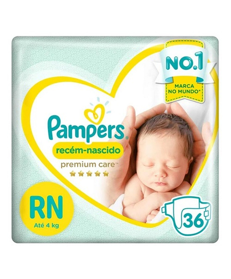 imagem do produto Fralda pampers premium care rn 36 unidades - PROCTER E GAMBLE