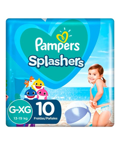 imagem de Fralda pampers splashers para banho g/xg 10 unidades - PROCTER E GAMBLE