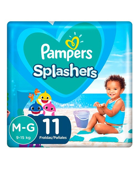imagem do produto Fralda pampers splashers para banho m/g 11 unidades - PROCTER E GAMBLE