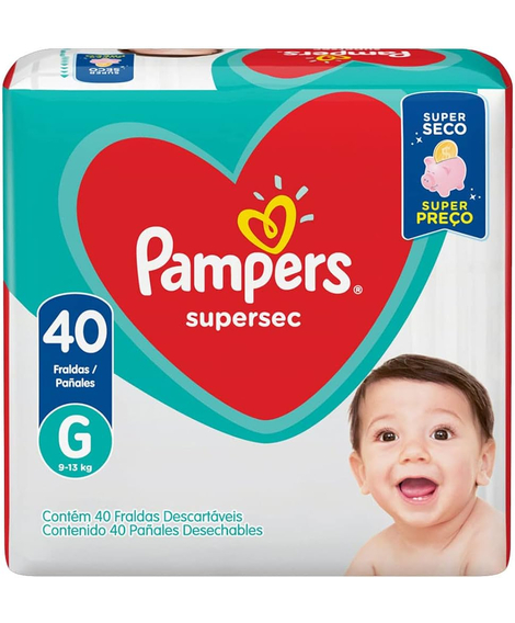 imagem do produto Fralda pampers supersec g 40 unidades - PROCTER E GAMBLE