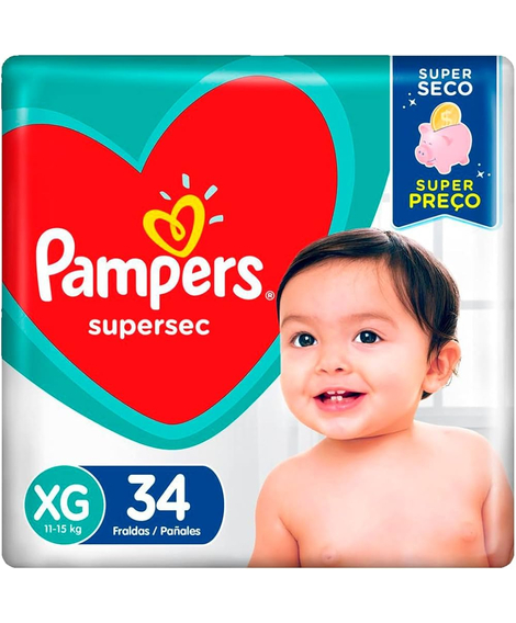 imagem do produto Fralda pampers supersec xg 34 unidades - PROCTER E GAMBLE