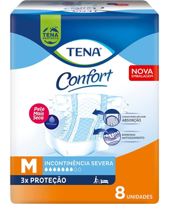 imagem de Fralda tena confort m 8 unidades - TENA