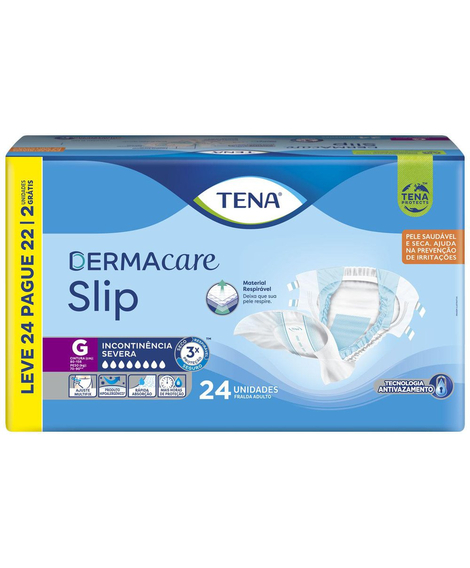 imagem do produto Fralda tena dermacare slip g p21 l24 - TENA