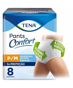 imagem de Fralda tena pants confort p/m unissex 8 unidades - TENA