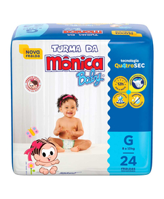 imagem de Fralda turma da monica baby jumbo g 24 unidades - ONTEX