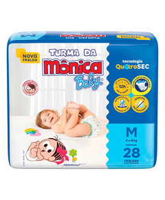imagem de Fralda turma da monica baby jumbo m 28 unidades - ONTEX