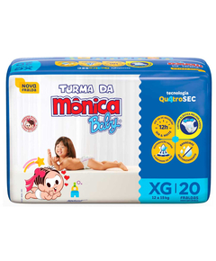 imagem de Fralda turma da monica baby jumbo xg 20 unidades - ONTEX