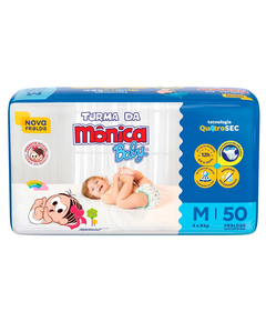 imagem de Fralda turma da monica mega m 50 unidades - ONTEX