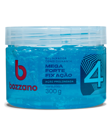 imagem do produto Gel fixador bozzano 4 mega forte fixao azul 300g - BOZZANO