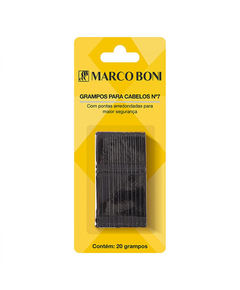 imagem de Grampo para cabelo preto n 7 20 unidades marco boni 1342 - MARCO BONI