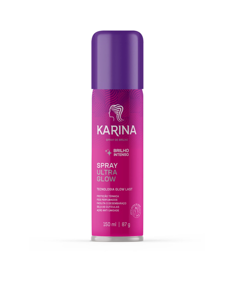 imagem do produto Hair spray fix karina brilho intenso ultra glow 150ml - KARINA