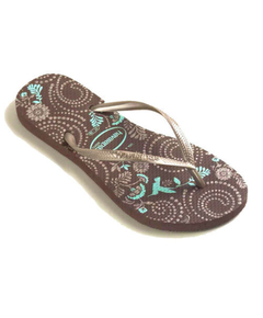 imagem de Havaianas slim gloss preto/preto 37/38 - HAVAIANAS