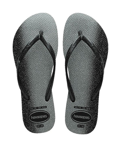 imagem de Havaianas slim gloss preto/preto 39/40 - HAVAIANAS