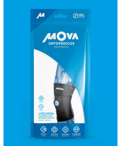 imagem de Joelheira ajustavel com orificio e reforço patelar tam unico - MIDIAN