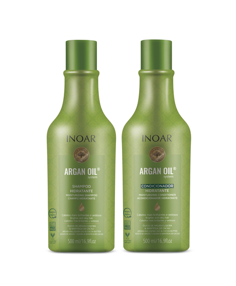 imagem do produto Kit argan oil hidratante sh+cond 500ml - INOAR