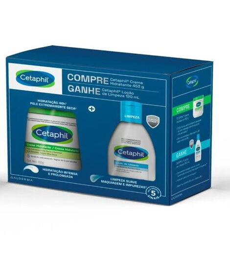 imagem do produto Kit cetaphil creme hidratante 453g + locao de limpeza 120ml - GALDERMA