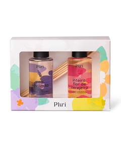 imagem de Kit difusor pluri varetas lavanda + flor de cerejeira 120ml - PALTERM COMPANY