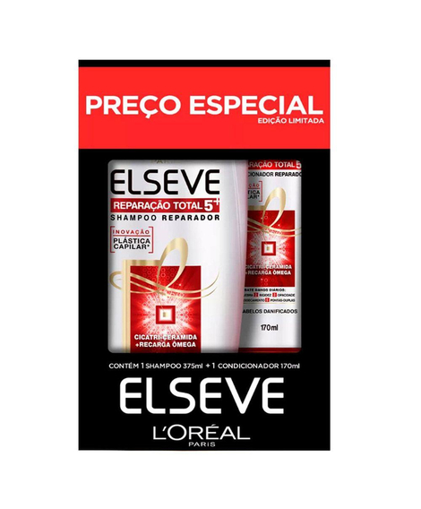 imagem do produto Kit elseve reparao total 5+ shampoo 375ml + cond 170ml - LOREAL