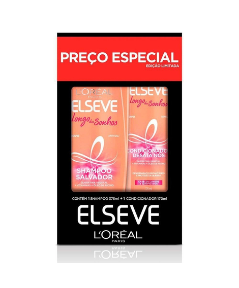 imagem do produto Kit elseve shampoo longo dos sonhos 375ml + cond 170ml  - LOREAL