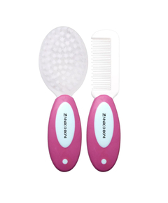 imagem de Kit escova e pente baby rosa ref 8695 - MARCO BONI