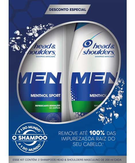 imagem do produto Kit head & shoulders mentol sport 2 c/200ml - PROCTER E GAMBLE