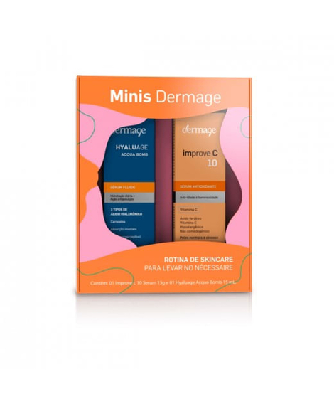 imagem do produto Kit miniatura dermage improve c 10 15g + hyaluage acqua 15ml - DERMAGE