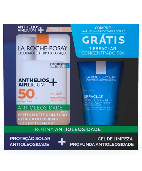 imagem do produto Kit protetor anthelios cor 2.0 fps50 40g + gel effaclar 50g - LA ROCHE-POSAY