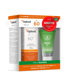 imagem de Kit protetor solar episol fps60 60g+sabonete epidac oc 60ml - MANTECORP FARMASA
